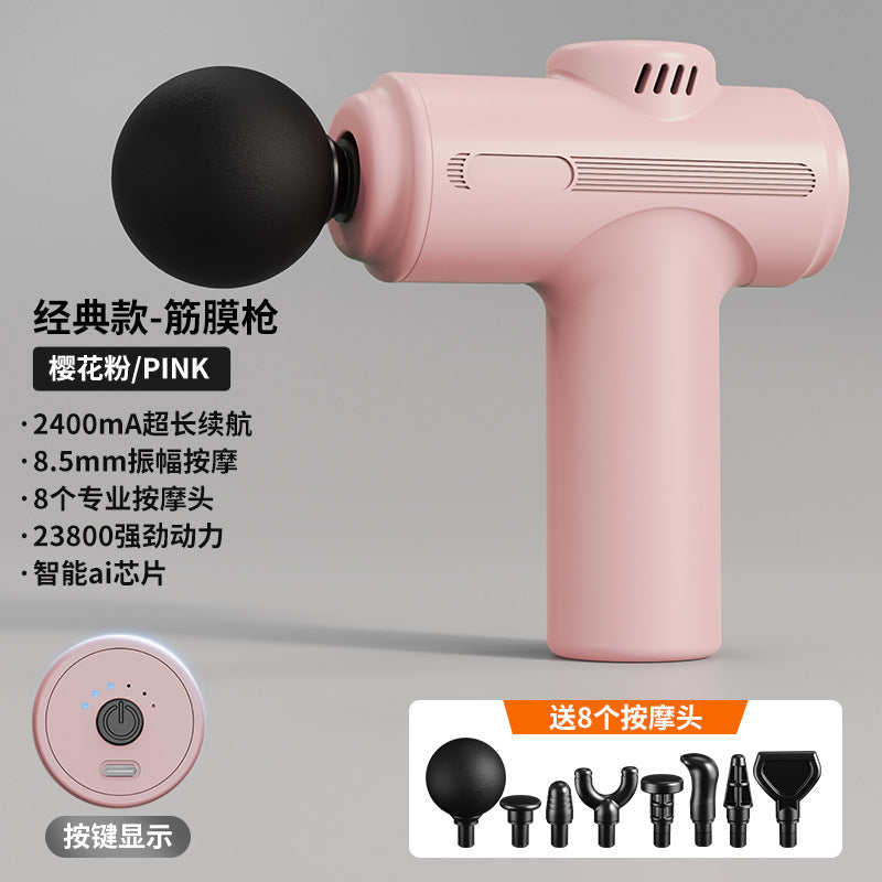 Household Fascia Gun Ladies Electric Massager Relieve Muscle Massage Massage Gun USB Mini Charging Fascia Gun