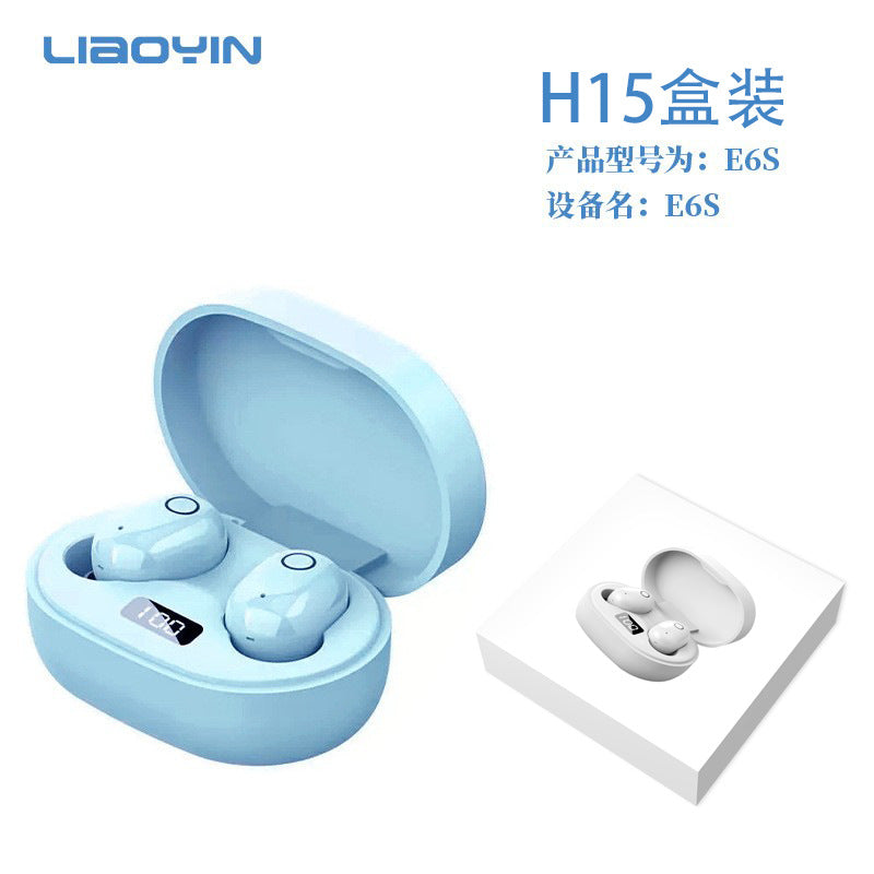 J15 new women's earphones Bluetooth wireless mini cute girls high value does not hurt the ears comfortable high sound quality E6S