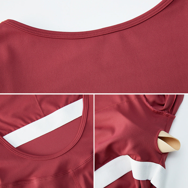 Cross-border new outdoor sports onesie women's sexy back long-sleeved onesie dance tight quick-drying yoga clothes