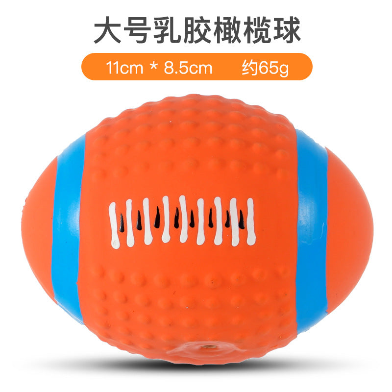 Wholesale Pet Latex Toys Filled Cotton Latex Rugby Football Volleyball Sound Dog Toys Pet Toys