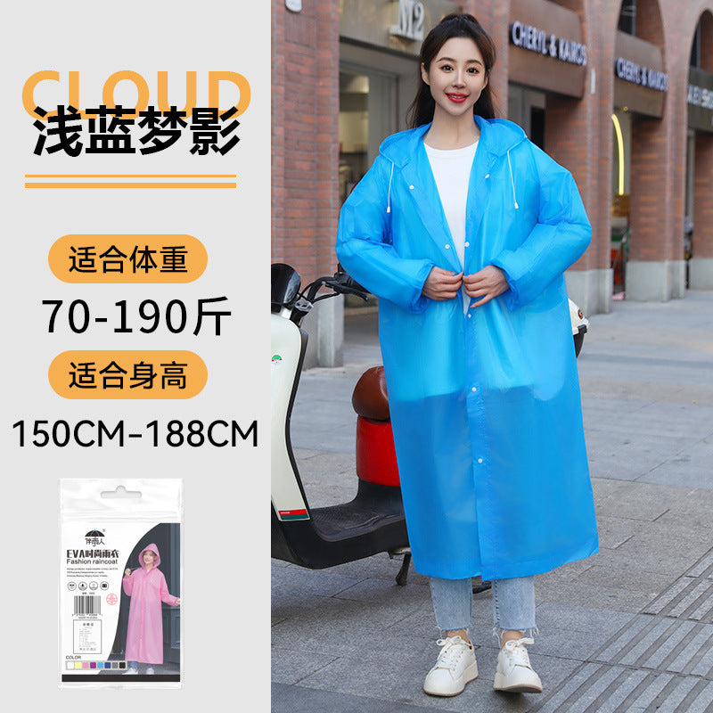 Raincoat Thickened Long Full Body Rainstorm Protection Portable Adult Outdoor Travel Electric Vehicle Non-Disposable Poncho
