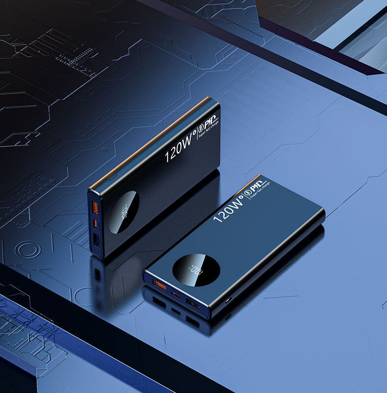 Factory wholesale cross-border 120W two-way flash charging power bank 50000 large capacity 20000mAh mobile phone universal power