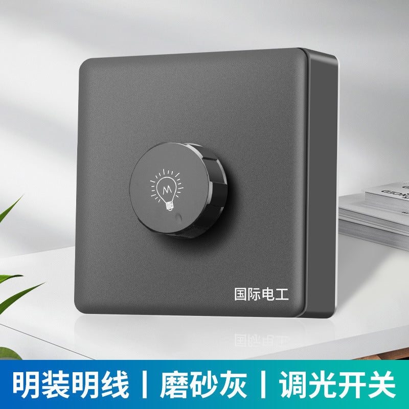 International electrician surface-mounted switch socket 86-type large board five-hole bright wire box household wall plug panel wholesale