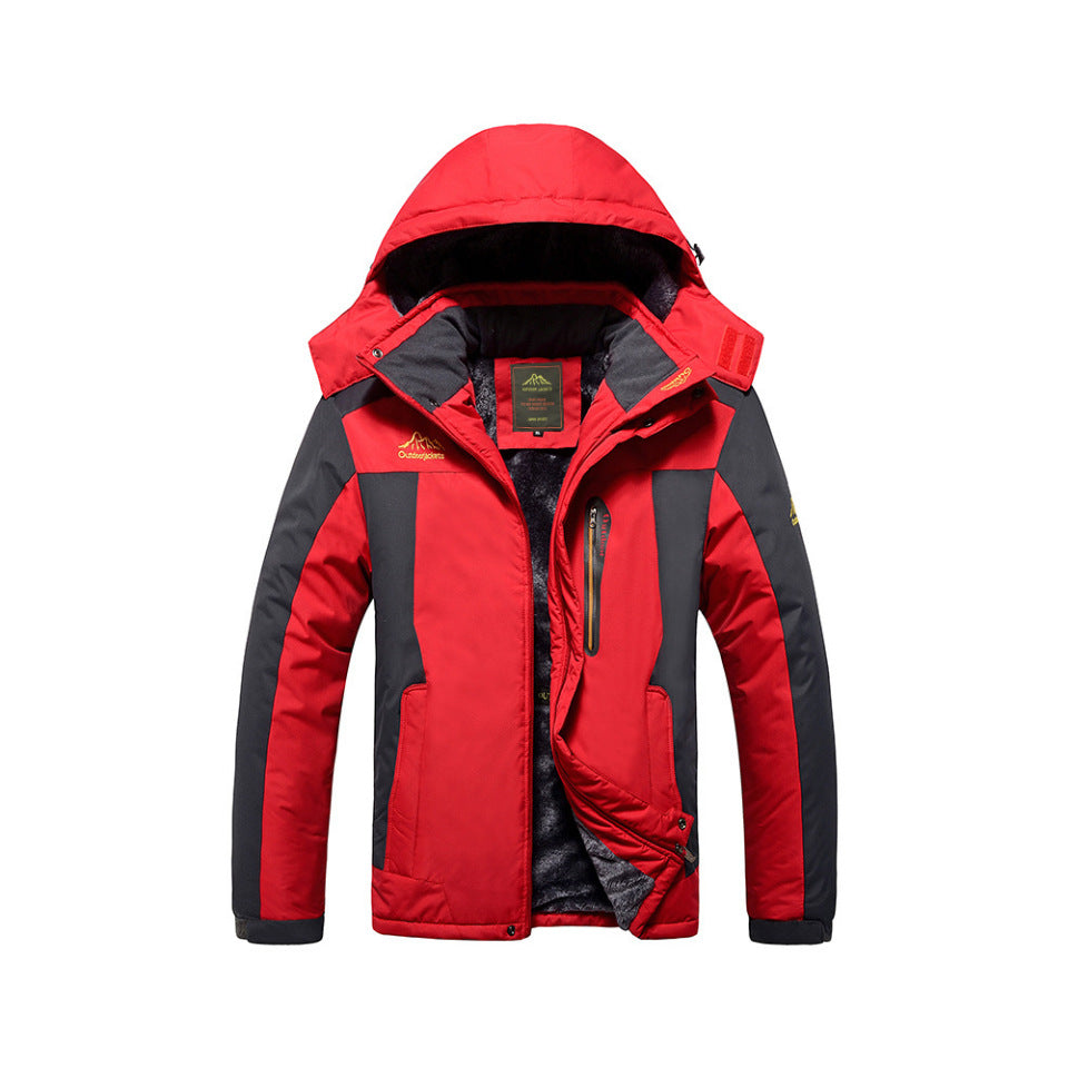 Fleece thickened padded coat men's jacket winter loose large size jacket men's padded jacket casual and warm