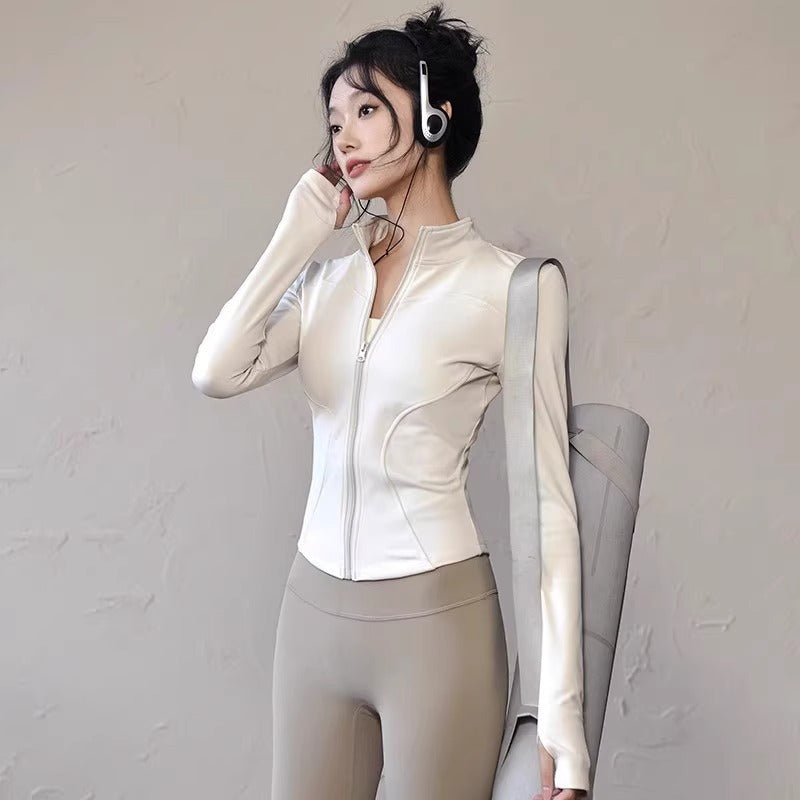 Giant Skinny Jacket Women's Lulu Yoga Suit Top Quick Drying Outdoor Sports Running Pilates Fitness Suit