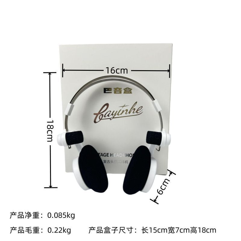 Sound box headset wireless bluetooth headset lightweight portable foldable retro photo wearing artifact gift