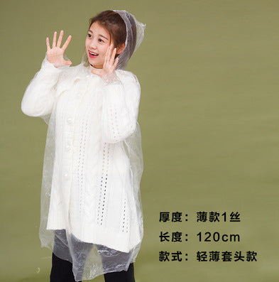 Disposable raincoat outdoor mountaineering portable travel raincoat thickened extra large portable raincoat spot supply