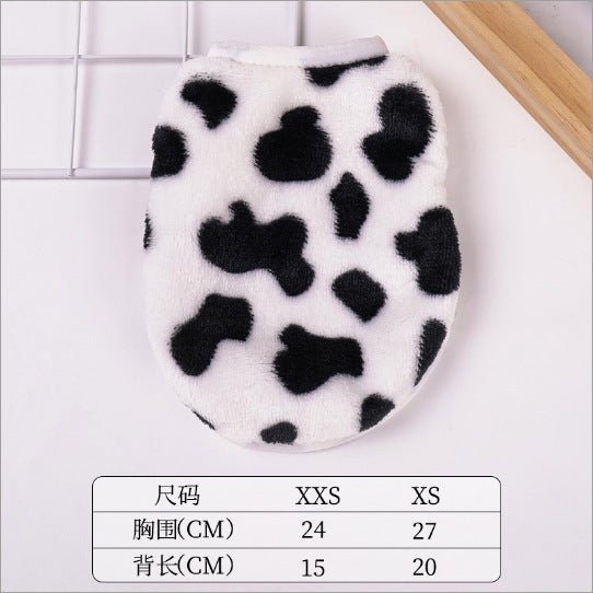 Supersmall kitten puppy dog clothes teddy puppy teacup dog newborn full moon autumn and winter milk dog milk cat vest