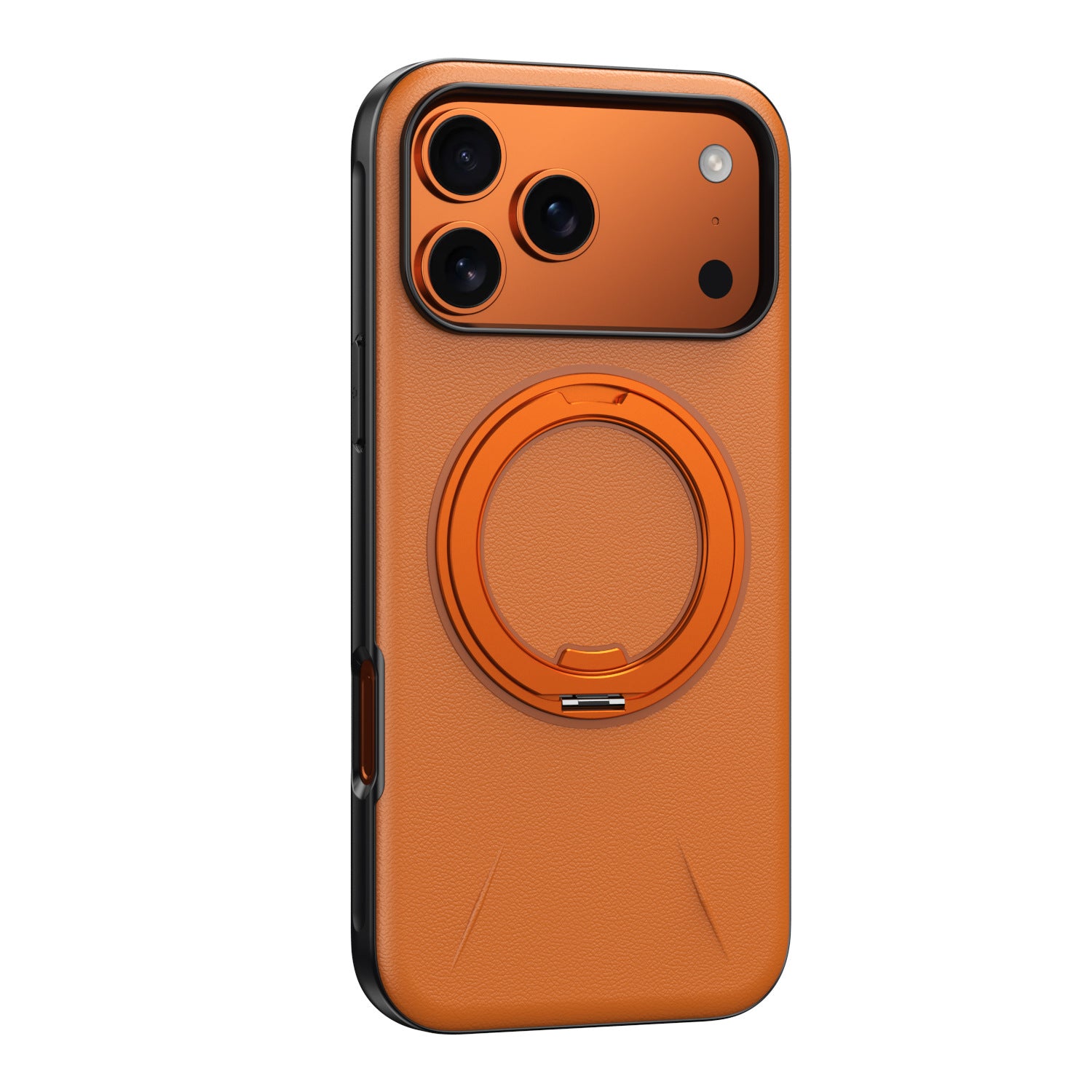 The new rotating invisible bracket is suitable for iPhone17promax mobile phone case, leather magnetic suction Apple 16 protective case.