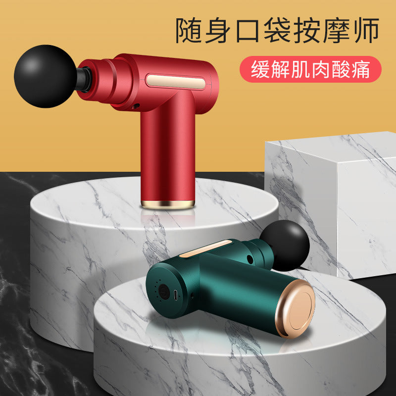Cross-border mini massager, fascia gun, rechargeable fascia + direct supply, muscle fitness, neck gun, electric vibrator.