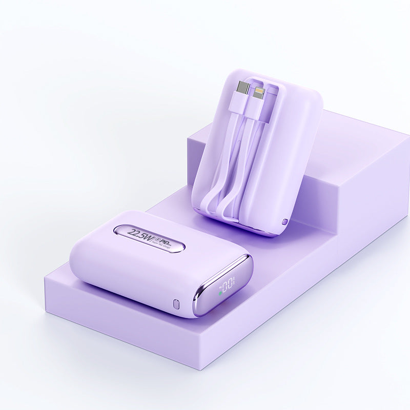 Gifts New model with its own cable 20,000 mAh large-capacity power bank super fast charging mobile phone outdoor mobile power supply