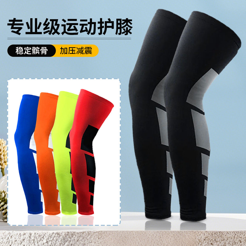 Wholesale Basketball Knee Pads Warm Long Barrel Badminton Outdoor Running Marathon Leg Pads Riding Compression Sports Knee Pads