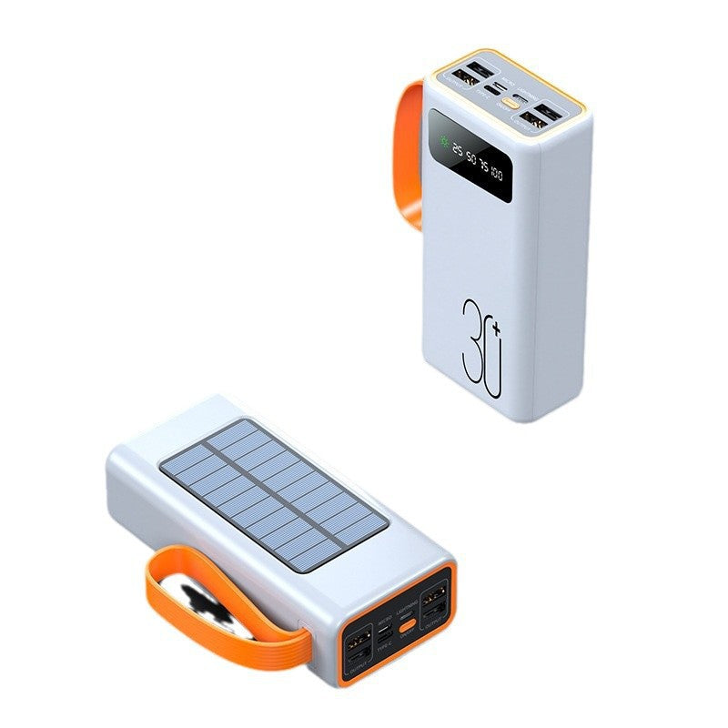 Solar outdoor camping 100,000 mAh large capacity power bank portable backup mobile power supply cross-border wholesale