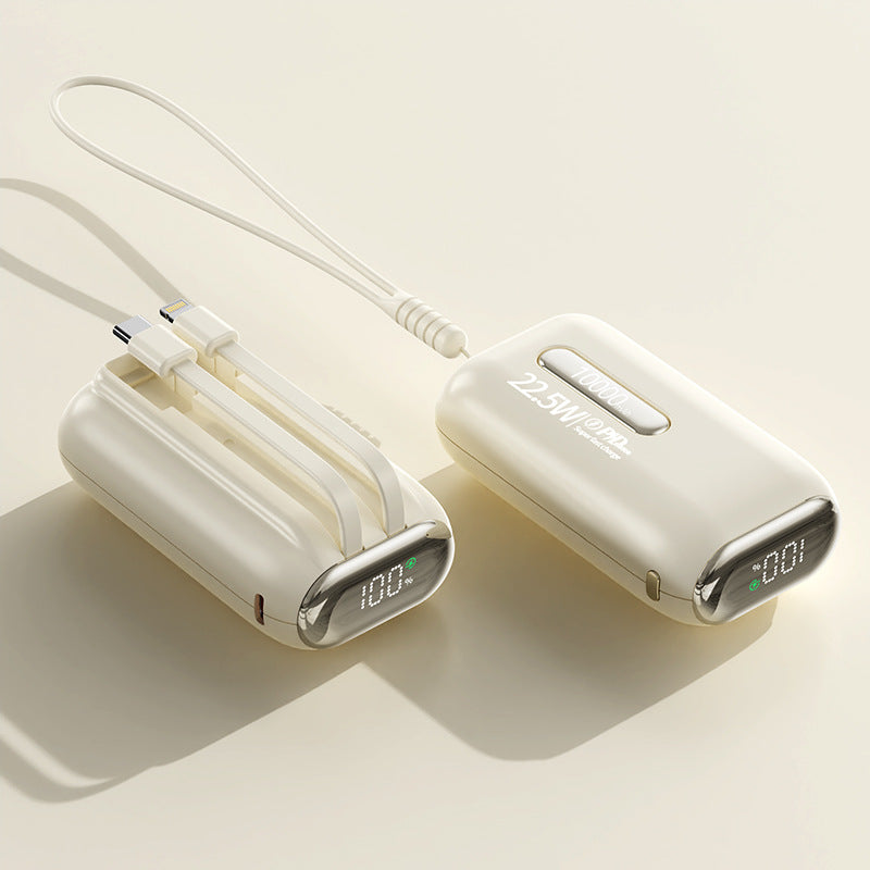 Gifts New model with its own cable 20,000 mAh large-capacity power bank super fast charging mobile phone outdoor mobile power supply