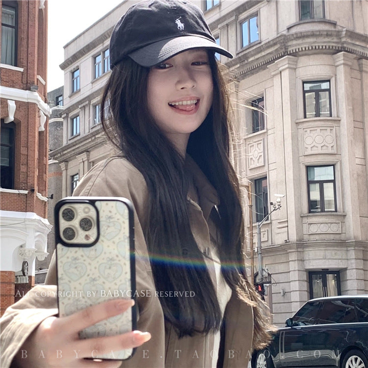 BABYCASE Japan and Korea Fashion Niche INS College Fengxi Heights White Terrier Dog Love Floral Mobile Phone Case