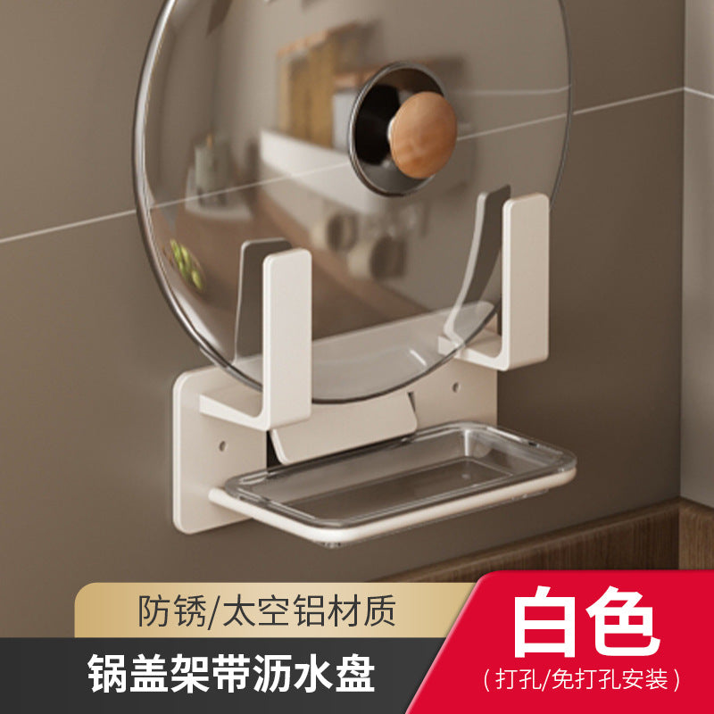 White Kitchen Shelf No Punching Wall Mounted Knife Holder Seasoning Supplies Daquan Household Multifunctional Storage Rack