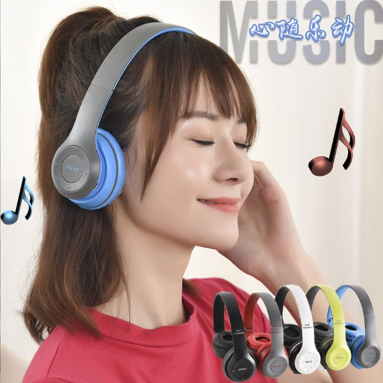 P47 headset foldable power operation wireless game bluetooth headset headset card factory direct sales