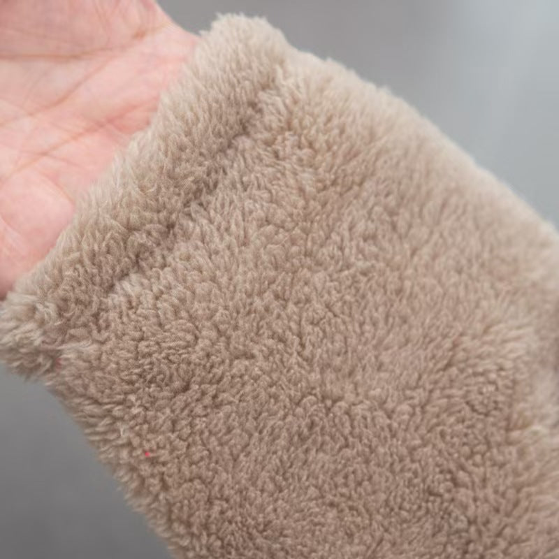 New dog winter thickened plush clothes snap button design cold and warm fully surrounded dog plush cotton clothes