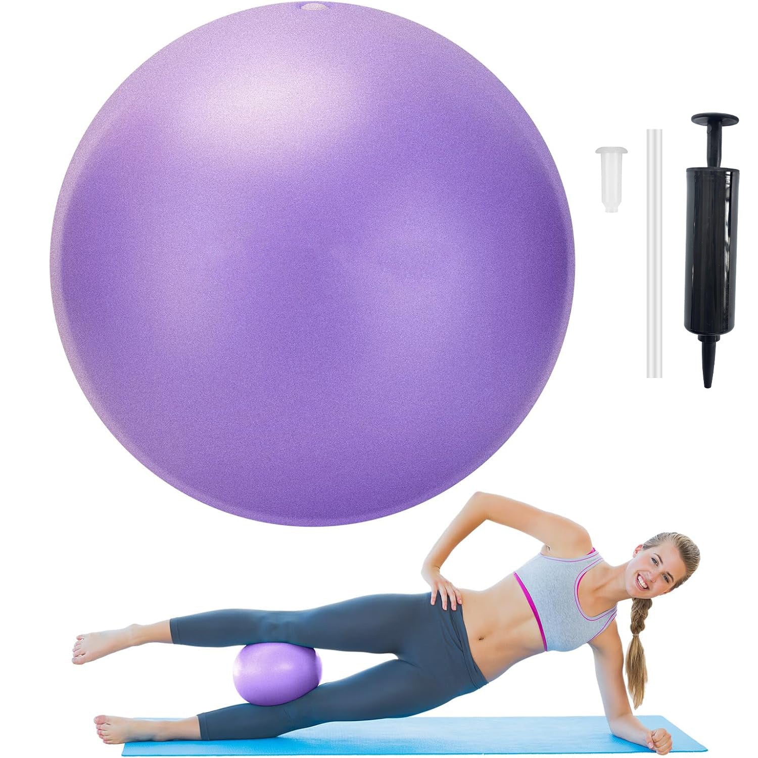 Yoga pelvic floor muscle ball 25cm Pilates ball, pregnant women pelvic floor muscle exercise postpartum recovery training fitness ball