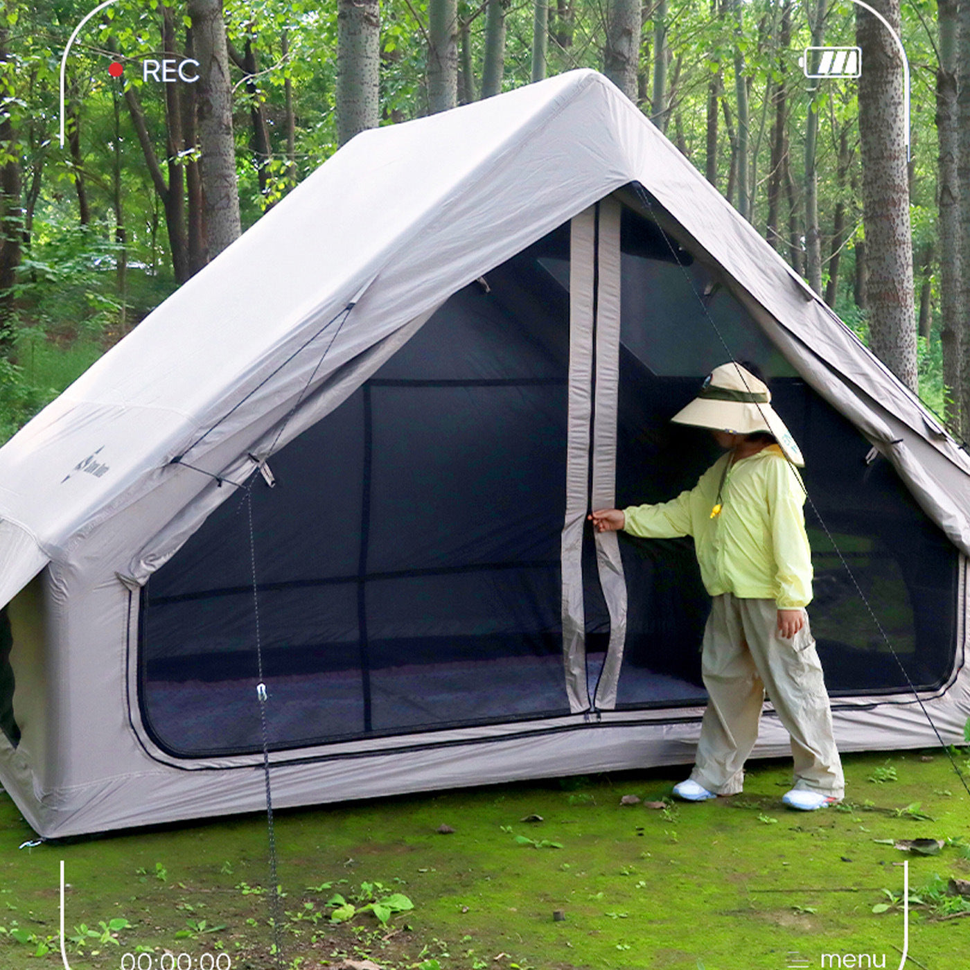 Inflatable tent, starting at 6.3 square meters for one piece, outdoor 3-4 people camping equipment, thickened sun protection, overnight rain protection in the wild