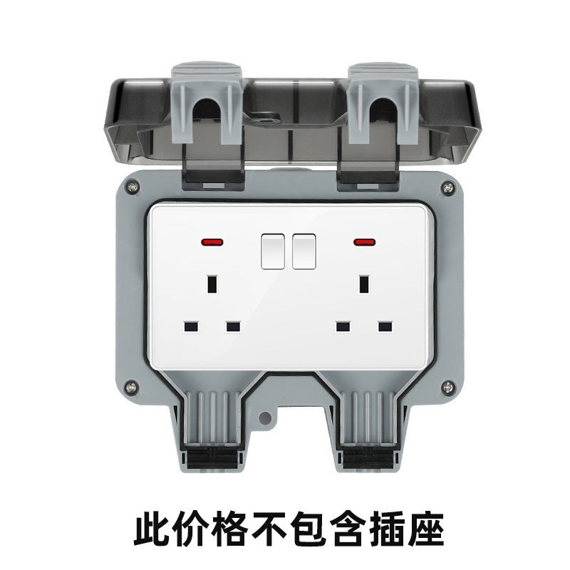 Foreign trade Hong Kong and Macao British 13A socket USB with Type-c plug + British standard electrical switch PC flame retardant panel plug