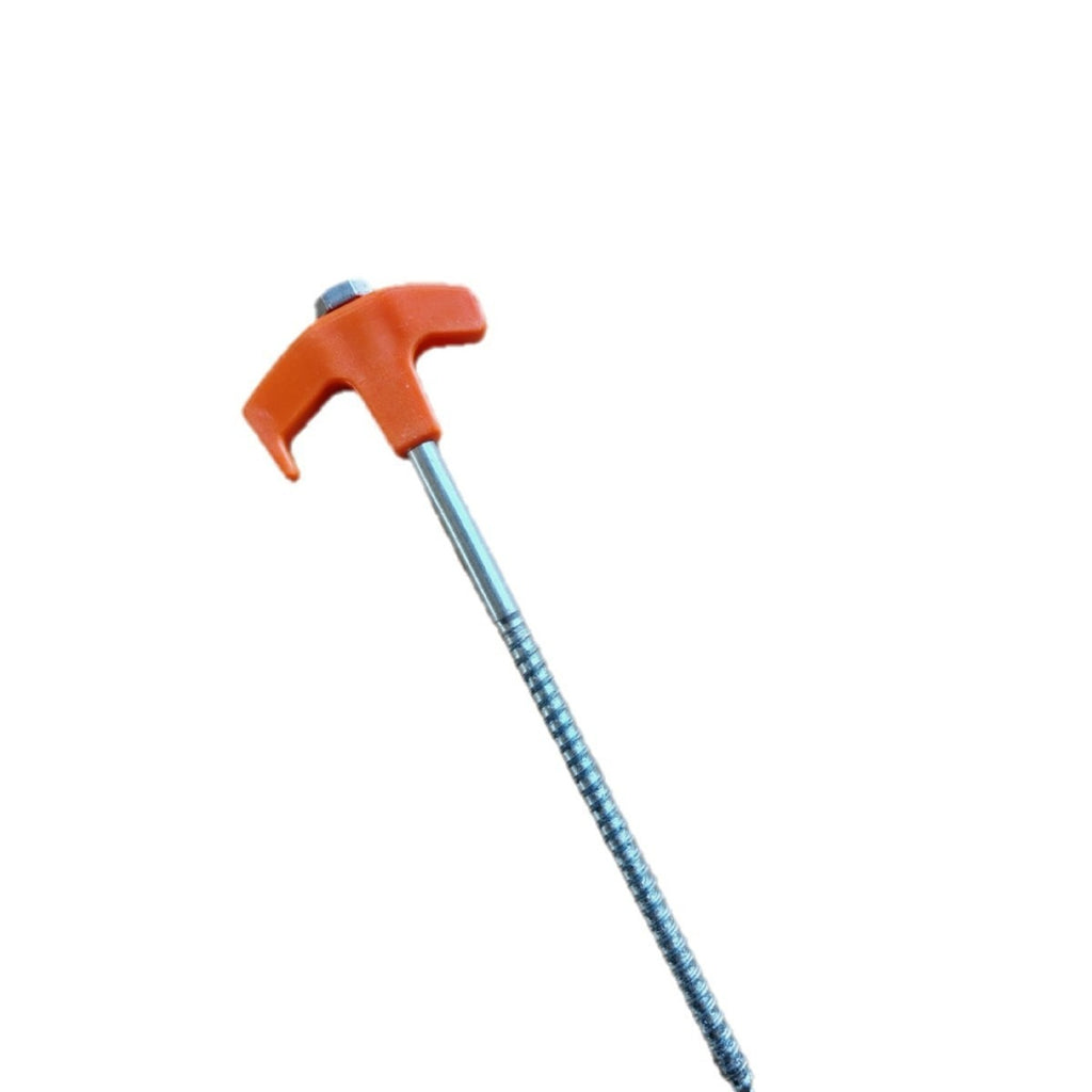 六角螺旋荧光钉碳钢钉M头螺纹帐篷钉野营天幕配件厂家直销跨境