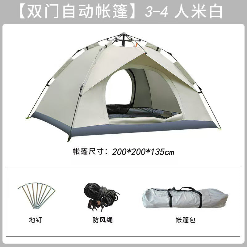 Tent Outdoor Beach 3-4 People Travel Automatic Camping Tent Double Camping Equipment Portable Folding