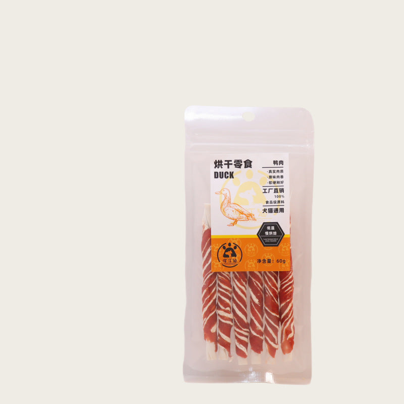 Dog snacks, chicken and duck wrapped cowhide rolls, dog molar sticks, puppies, teddy, large and small dogs, pet snacks wholesale