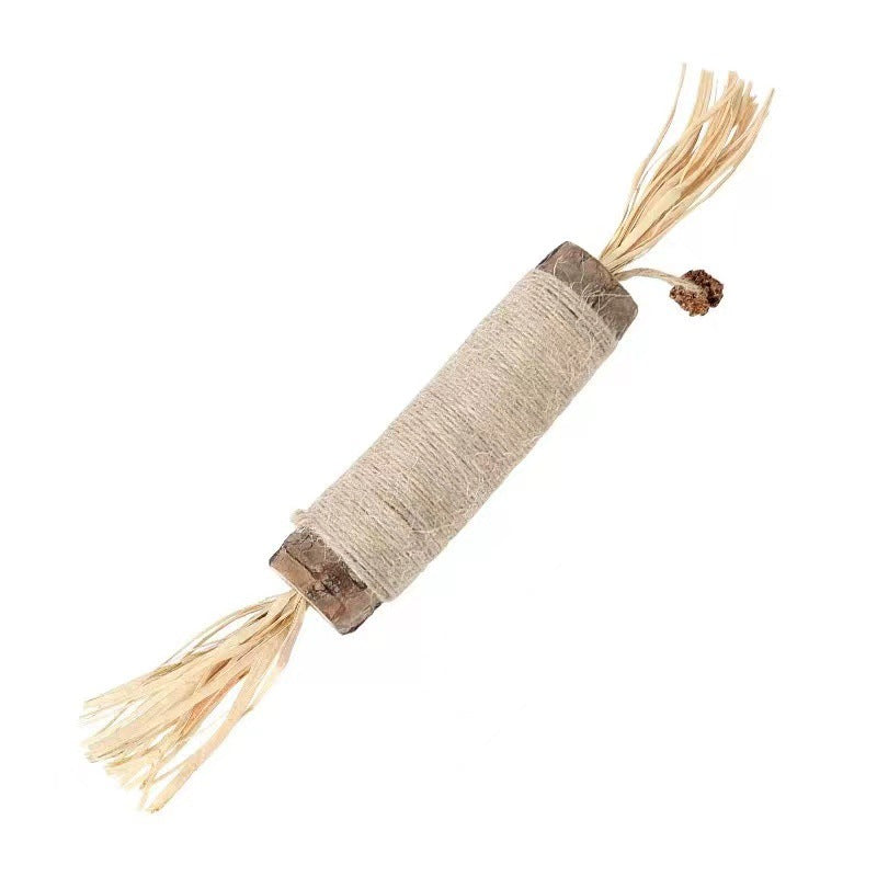 Cat Toys Oversized Wooden Polygonum Teeth Grinding Stick Cat Self-Hi Bite Teaser Cat Stick Cleansing Catnip Pet Supplies