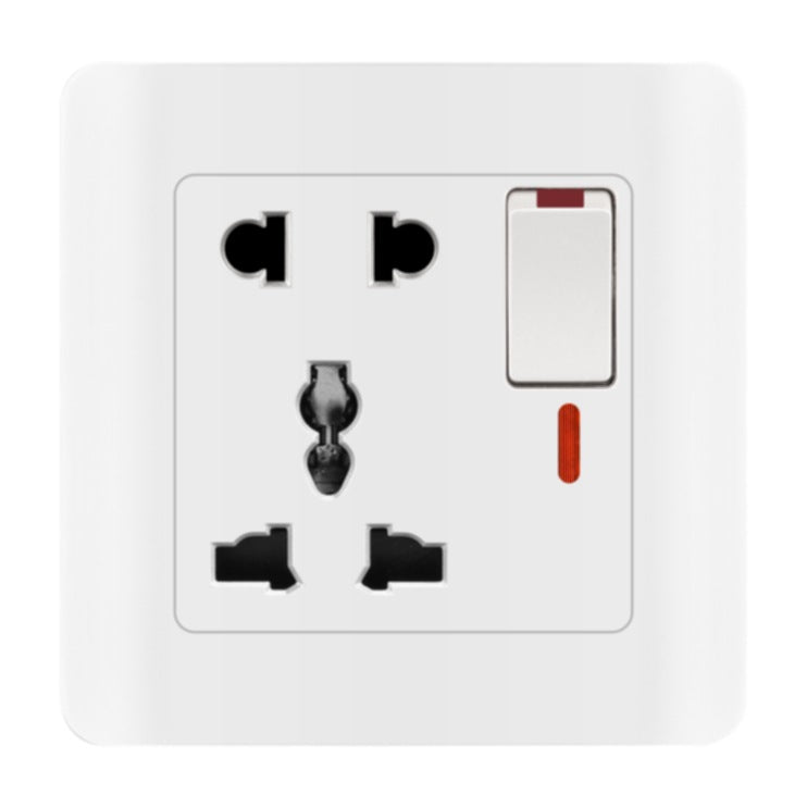 Switching power socket panel Household 86-type concealed panel British five-hole wall power USB socket panel