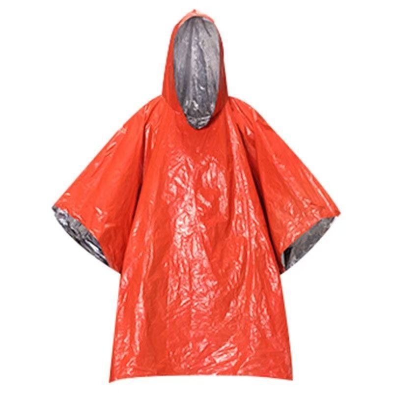 Field first aid waterproof raincoat portable mountaineering emergency camping poncho outdoor anti-loss temperature insulation hiking