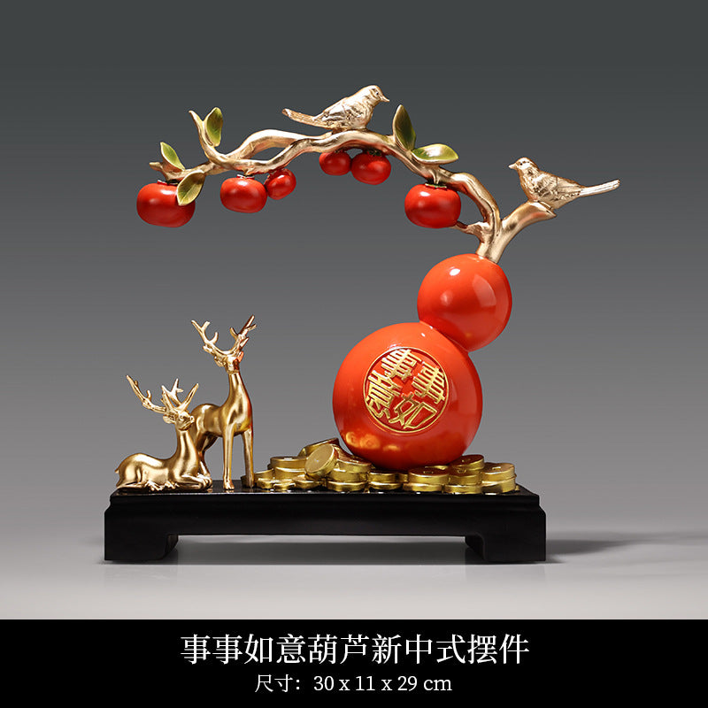 Bei Hanmei Creative New Chinese Ruyi Ornament Housewarming Annual Meeting Gift Home Living Room Wine Cabinet TV Cabinet Decoration