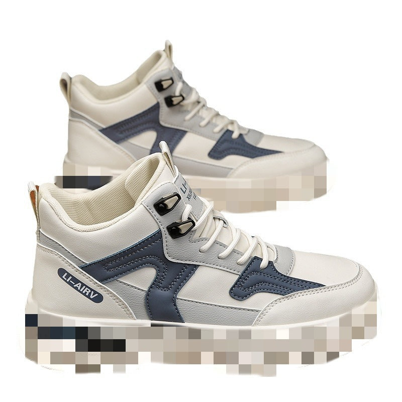 Autumn and winter warm trendy shoes outdoor high-top Martin boots men's shoes cotton shoes versatile tooling sports board shoes platform snow boots