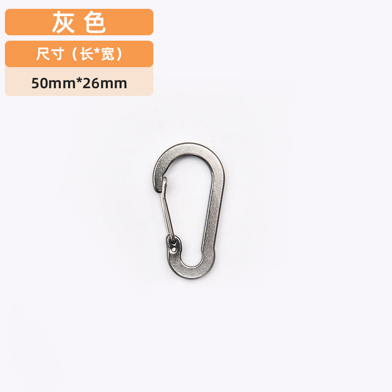 厂家新款5号S形铝合金登山扣diy弹簧扣多色钥匙扣户外露营挂扣