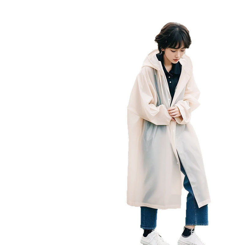 Manufacturer wholesale non-disposable raincoat eva adult thickened outdoor hiking portable one-piece raincoat