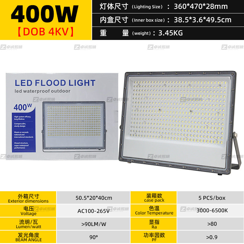 Cross-border outdoor waterproof led small apple floodlight, community garden light, billboard floodlight, construction site lighting