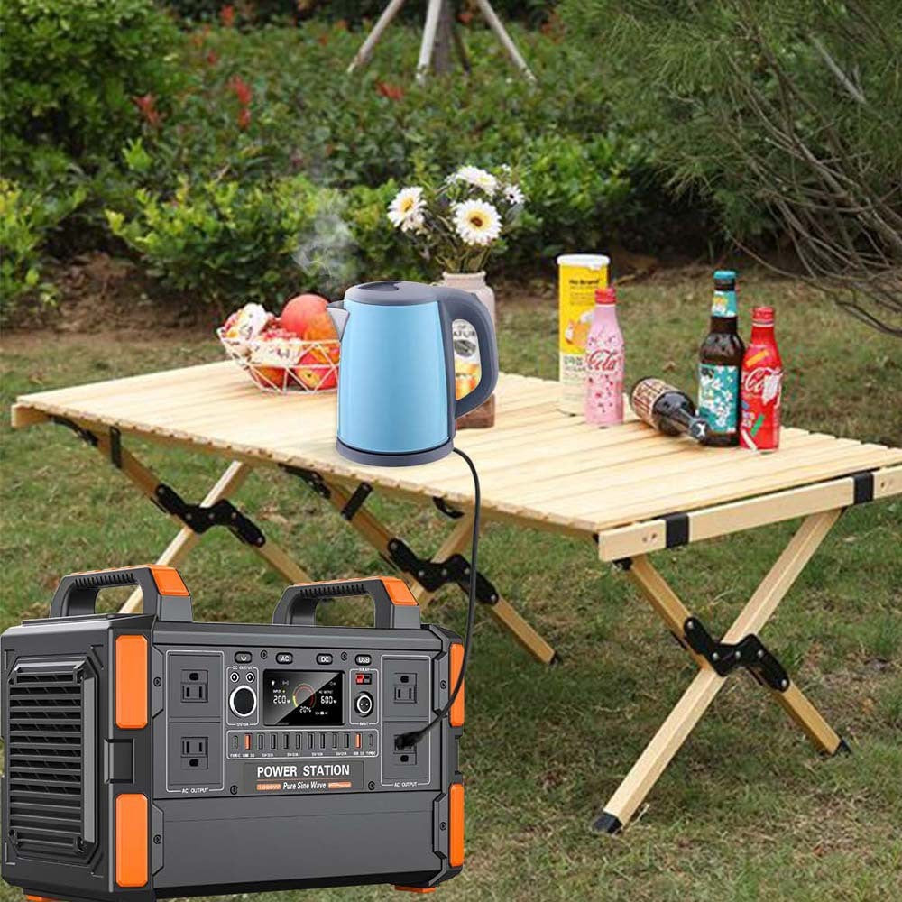 1200W 1000WH 220V 110V Portable Solar Charging Energy Storage Vehicle Emergency Electric Fire Relief
