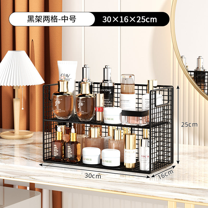 Cosmetics storage box, desktop shelf, household dresser, skin care product mask, multi-layer partition, sundries storage basket