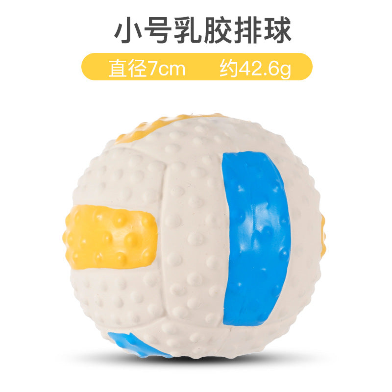 Wholesale Pet Latex Toys Filled Cotton Latex Rugby Football Volleyball Sound Dog Toys Pet Toys