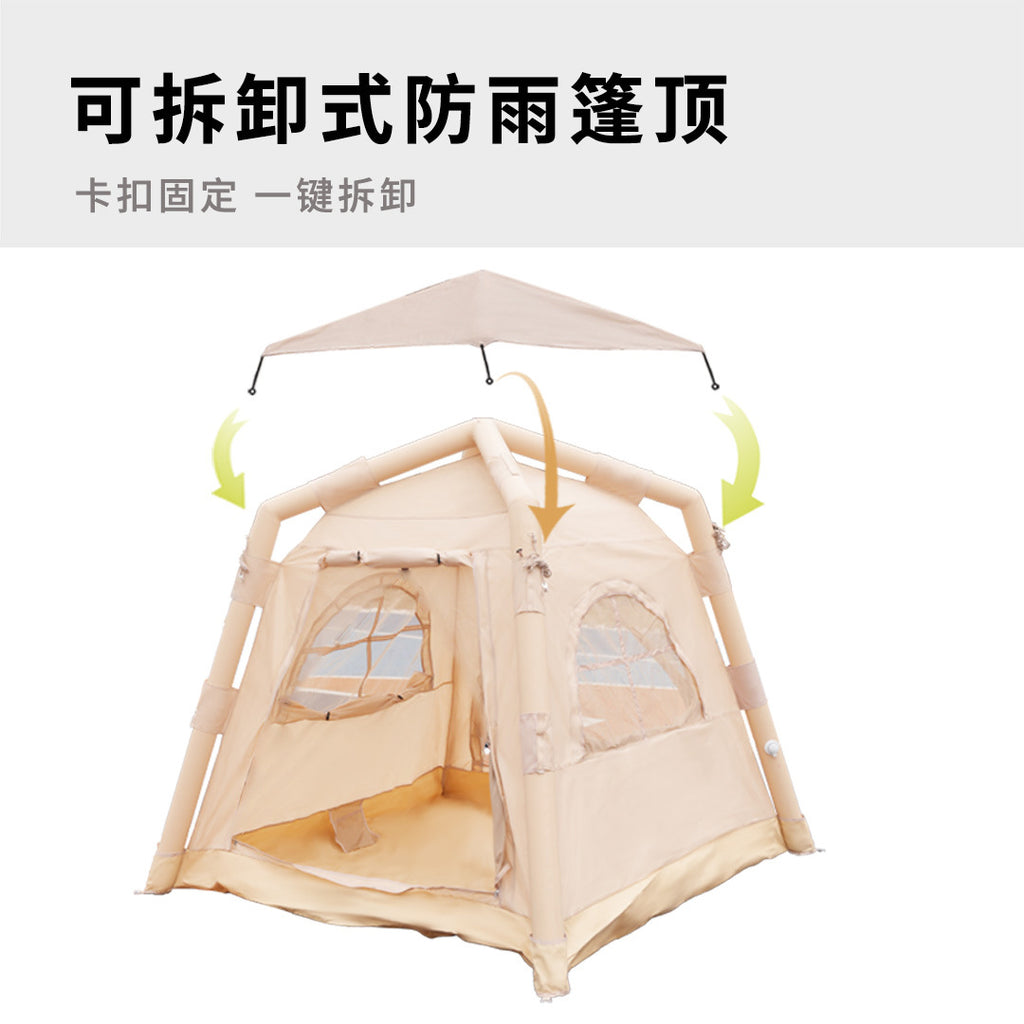 Quick Open Free Installation Inflatable Tent Outdoor Portable Folding Camping Overnight Rainproof Thickened Camping Equipment Wholesale