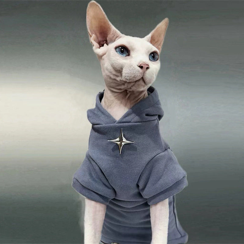 Cat clothes Autumn and winter warm thickened sweater Sphinx puppet cat German warm and cold-resistant cat clothes