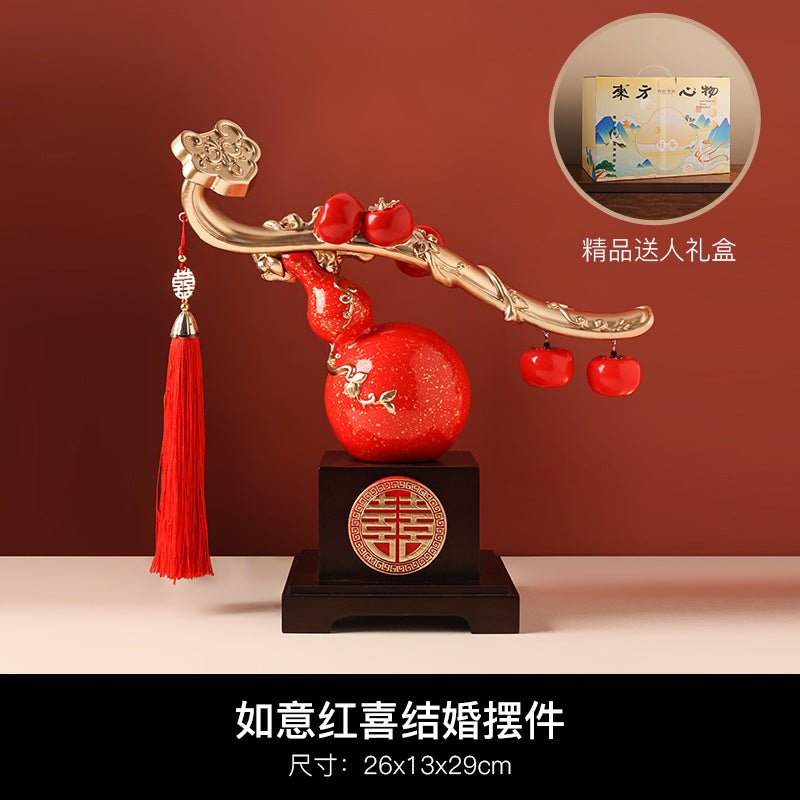 Bei Hanmei Creative New Chinese Ruyi Ornament Housewarming Annual Meeting Gift Home Living Room Wine Cabinet TV Cabinet Decoration