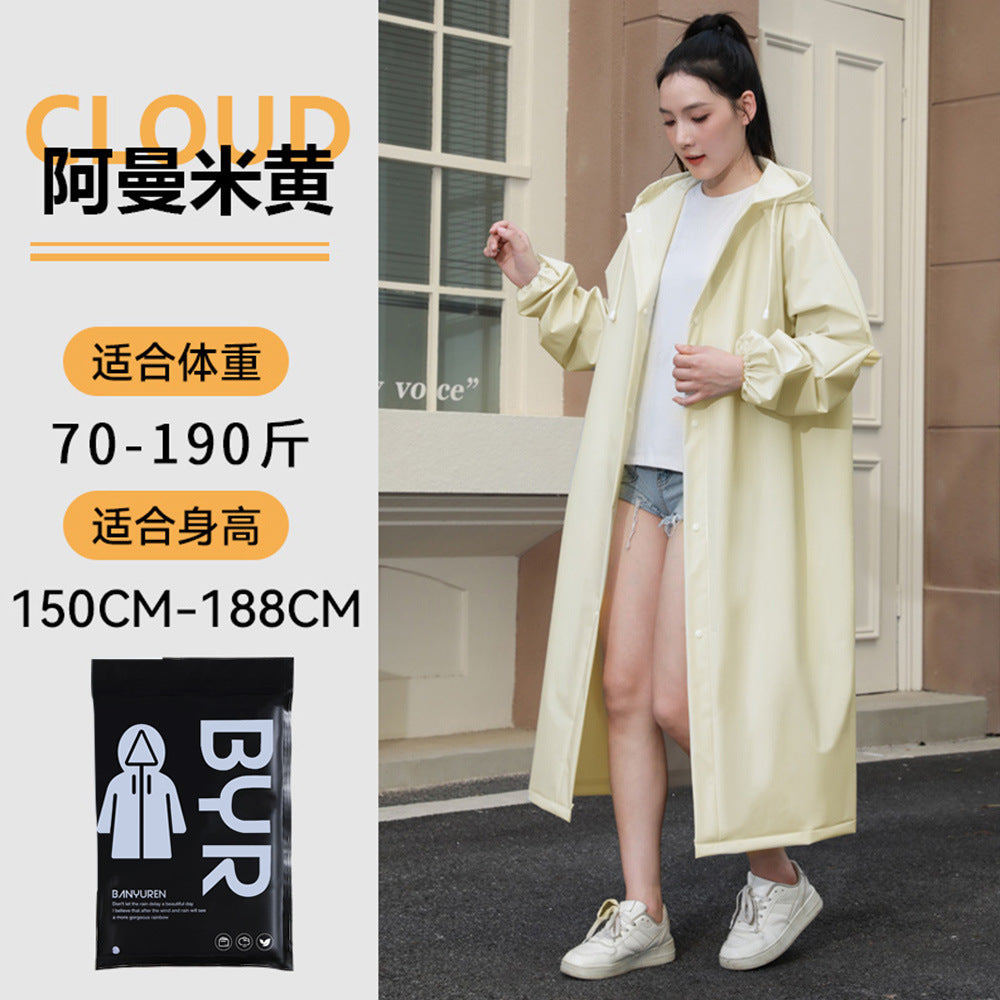 Raincoat Thickened Long Full Body Rainstorm Protection Portable Adult Outdoor Travel Electric Vehicle Non-Disposable Poncho
