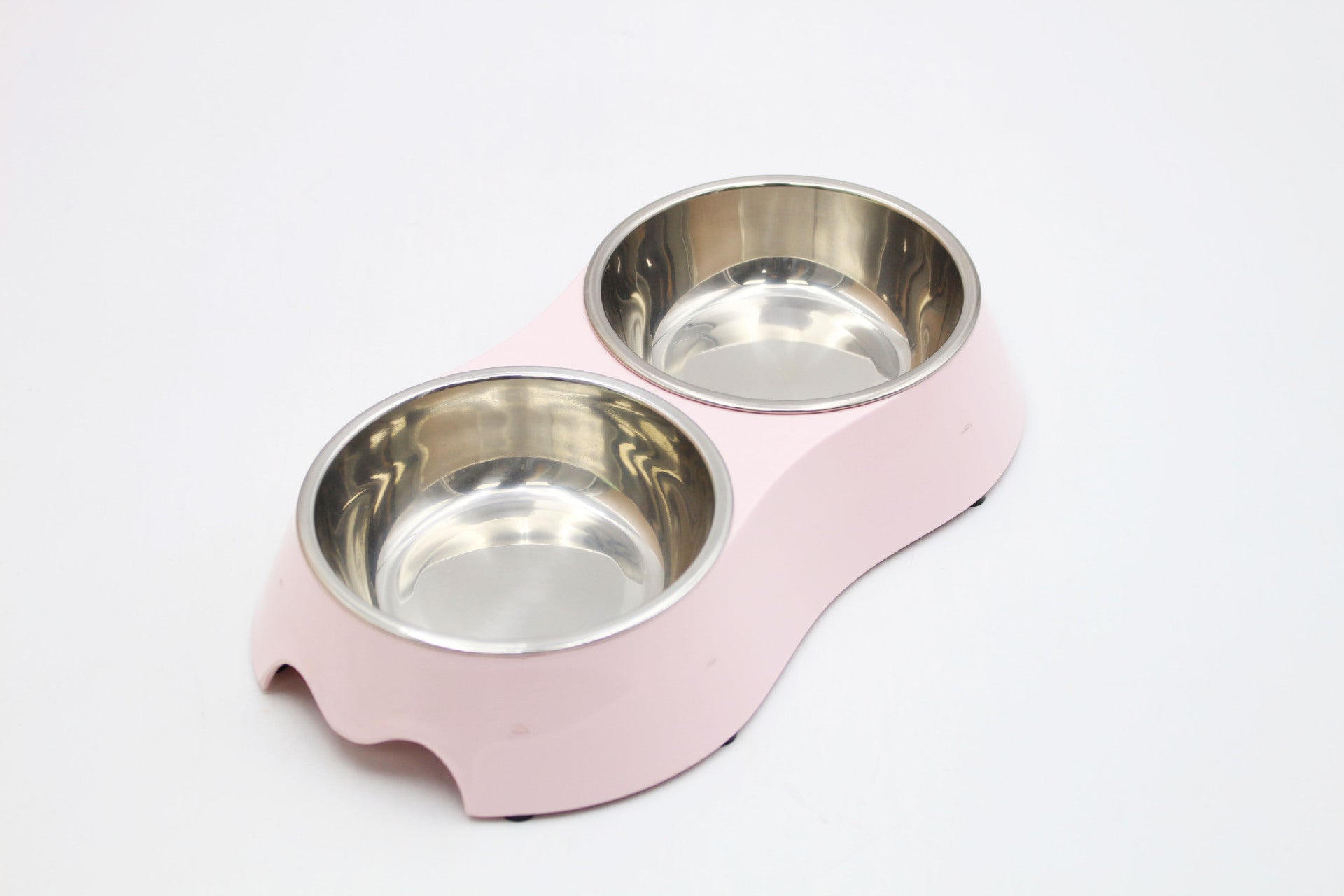 Spot wholesale pet melamine double bowl stainless steel food grade material cat dog pet drinking water feeding pet bowl