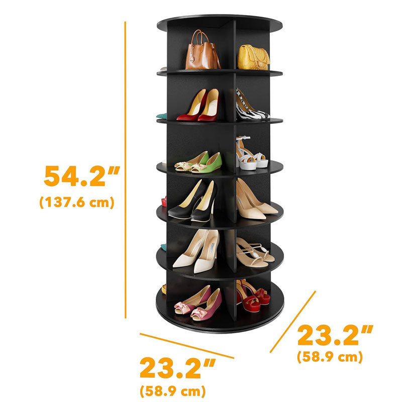 Rotating multi-layer shoe rack, bag display rack, children's picture book rack, storage rack, creative bookshelf, floor-to-ceiling household shelf