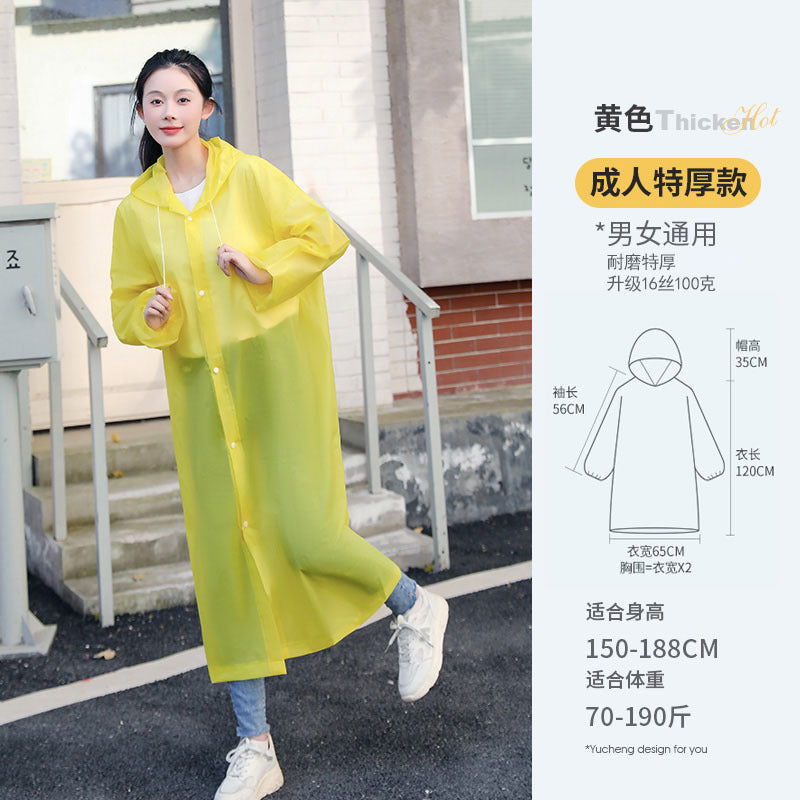 Manufacturer spot eva non-disposable raincoat adult average size long concert travel portable thickened poncho