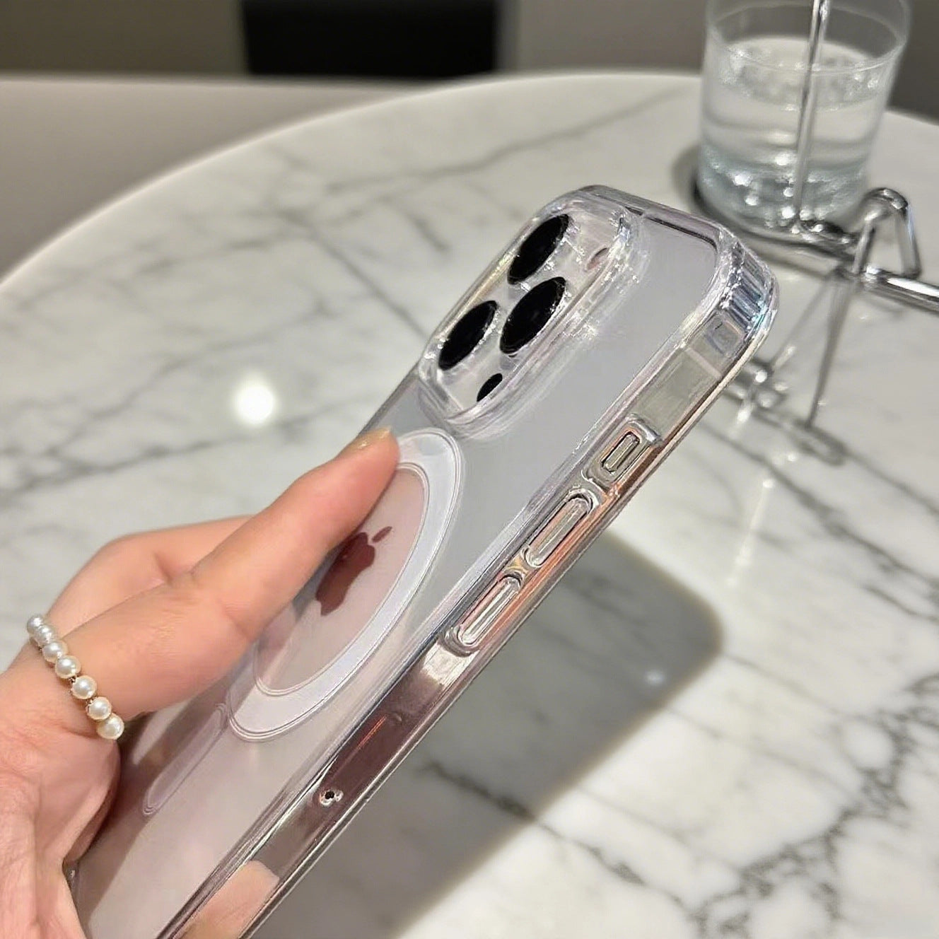 17Promax Magnetic case Transparent for Apple 16/15magsafe mobile phone case 14/13 2-in-1