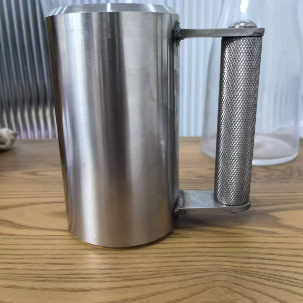 Stainless steel dumbbell cup practice overweight 8kg fitness cup overweight water cup fitness home stainless steel dumbbell cup