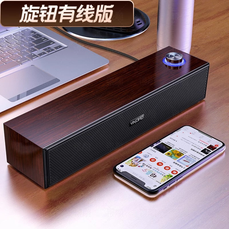 E350MB wired bluetooth speaker multimedia desktop computer desktop long wooden retro speaker subwoofer