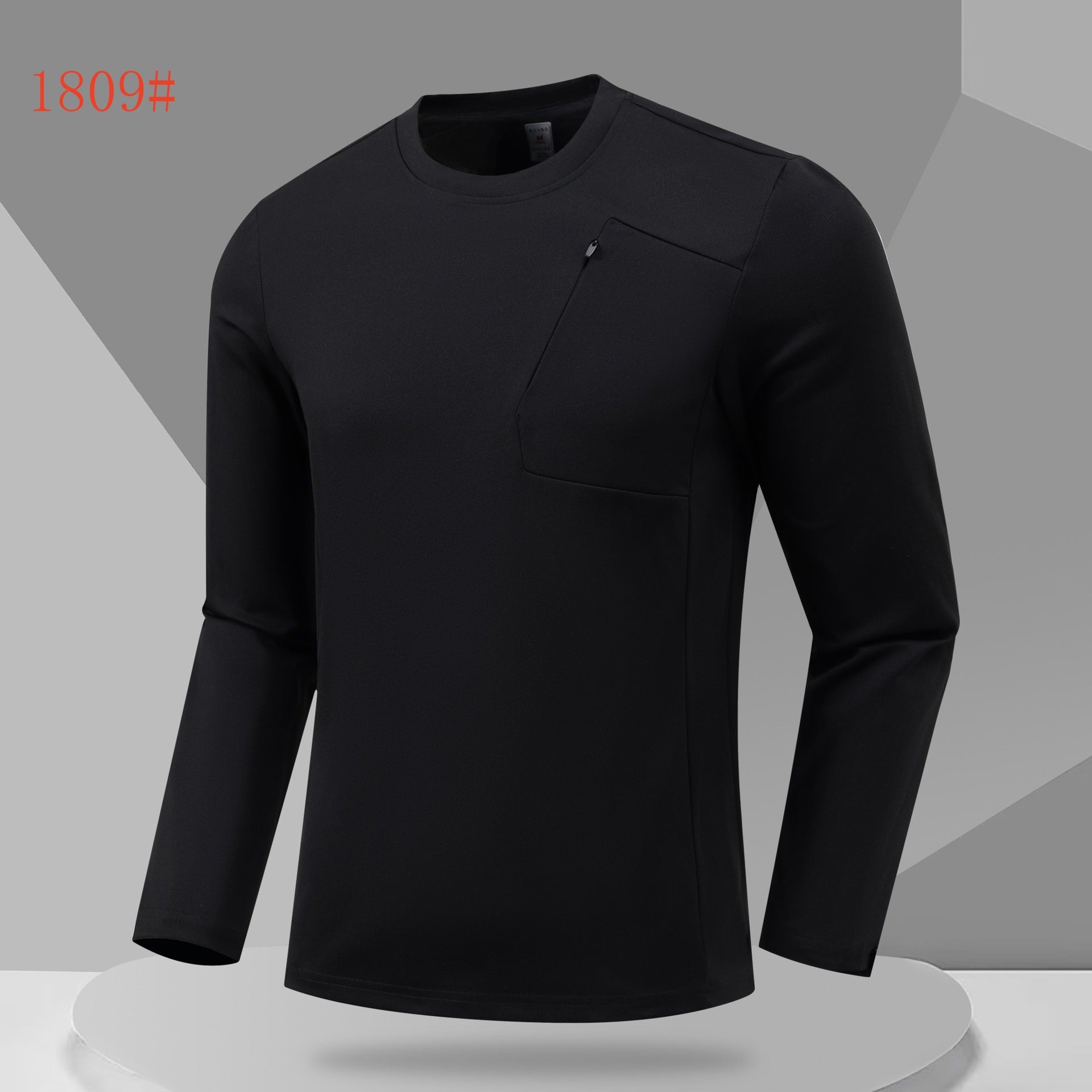 Outdoor running fitness sportswear moisture-absorbing quick-drying bottoming top men's and women's casual slim-fit crew neck long-sleeved t-shirt